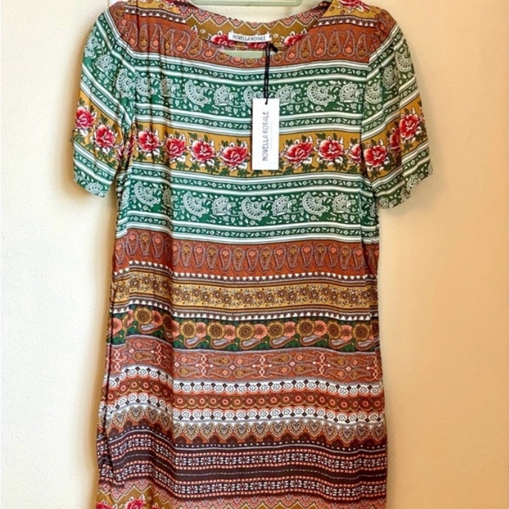 Novella Royale Multicolor Patterned Mini Dress NWT - image 4
